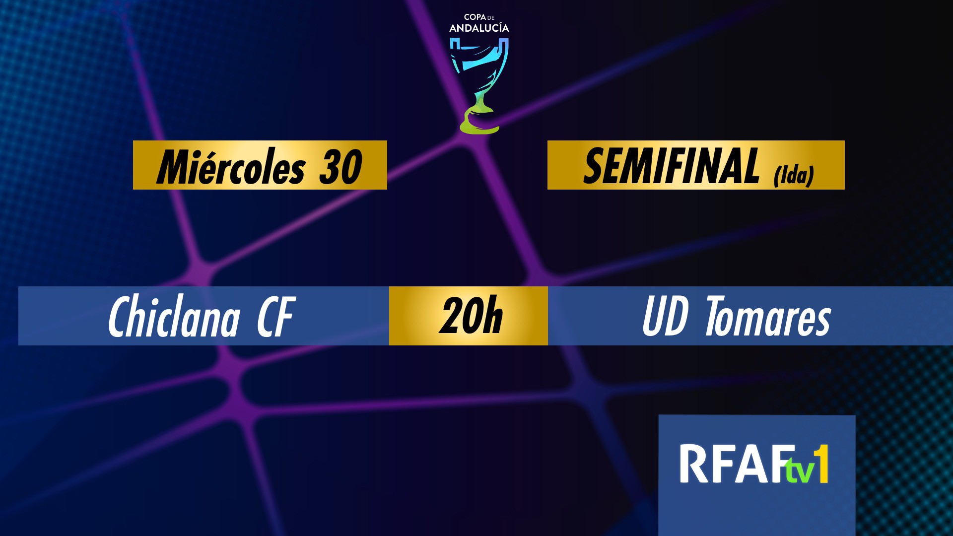 RFAFtv emitirá los partidos de semifinales de Copa de Andalucía